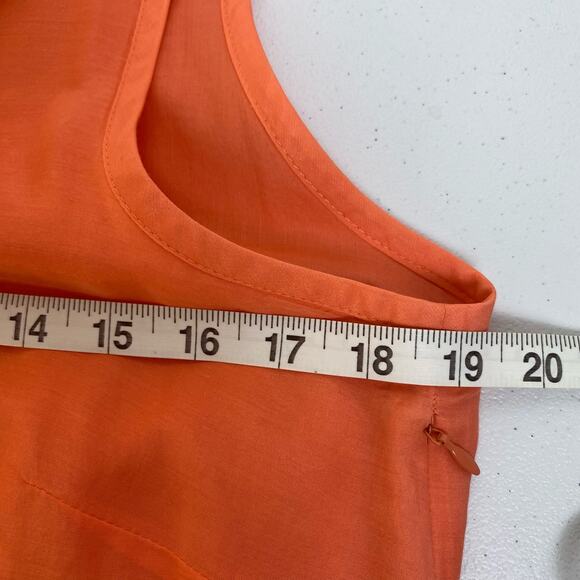J Crew Size 8 Cotton Silk Blend Lightweight Tank Blouse Top Lined Peach Coral - Picture 11 of 12